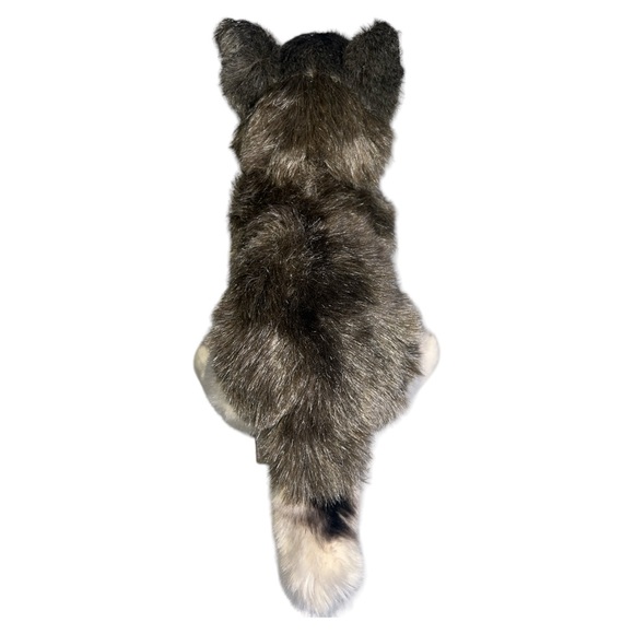 DEMDACO NAT & JULES TIMBER WOLF PLUSH REALISTIC STUFFED ANIMAL GRAY CREAM WHITE - Picture 3 of 8